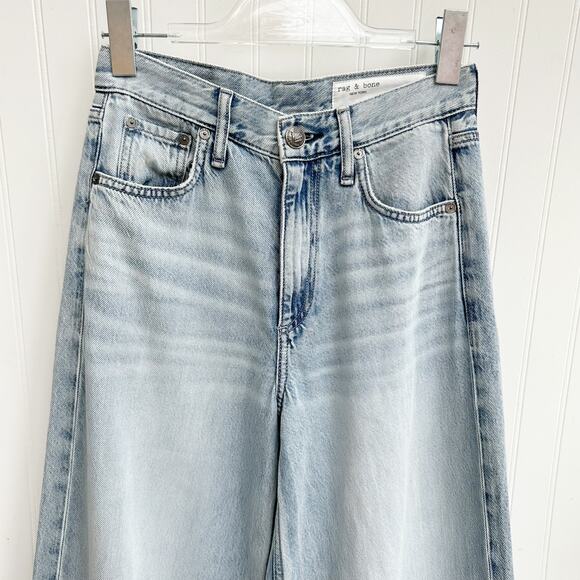 rag & bone Sofie Featherweight Wide Leg Jeans Kierra High Rise 24 NWT - Picture 4 of 8